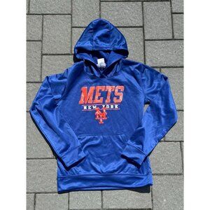 Mets Blue Hooded Sweatshirt Size Large Youth